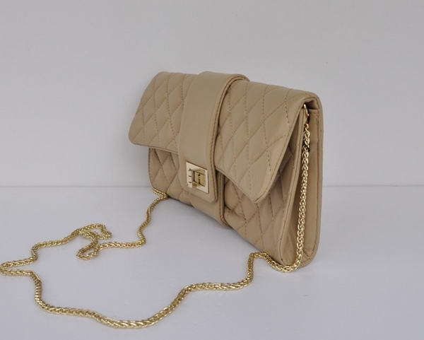 Fake Chanel Mademoiselle Turnlock Clutch Bags 2253 Apricot On Sale